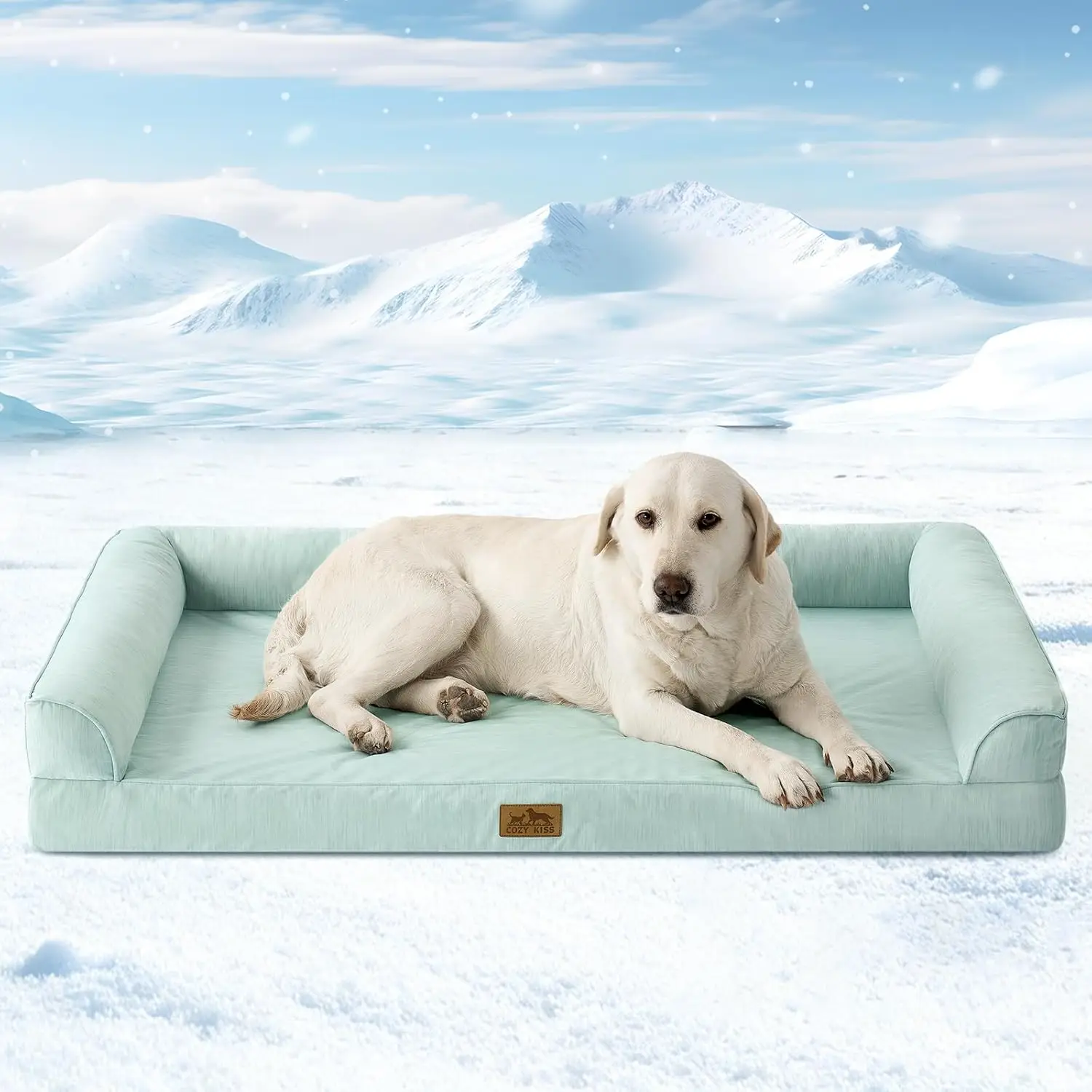 Orthopedic Cooling Dog Bed, Large 48"L x 32"W, Removable Waterproof Cover, Non-Slip Bottom, Green
Orthopedic Cooling Dog Bed, Large 48"L x 32"W, Removable Waterproof Cover, Non-Slip Bottom, Green