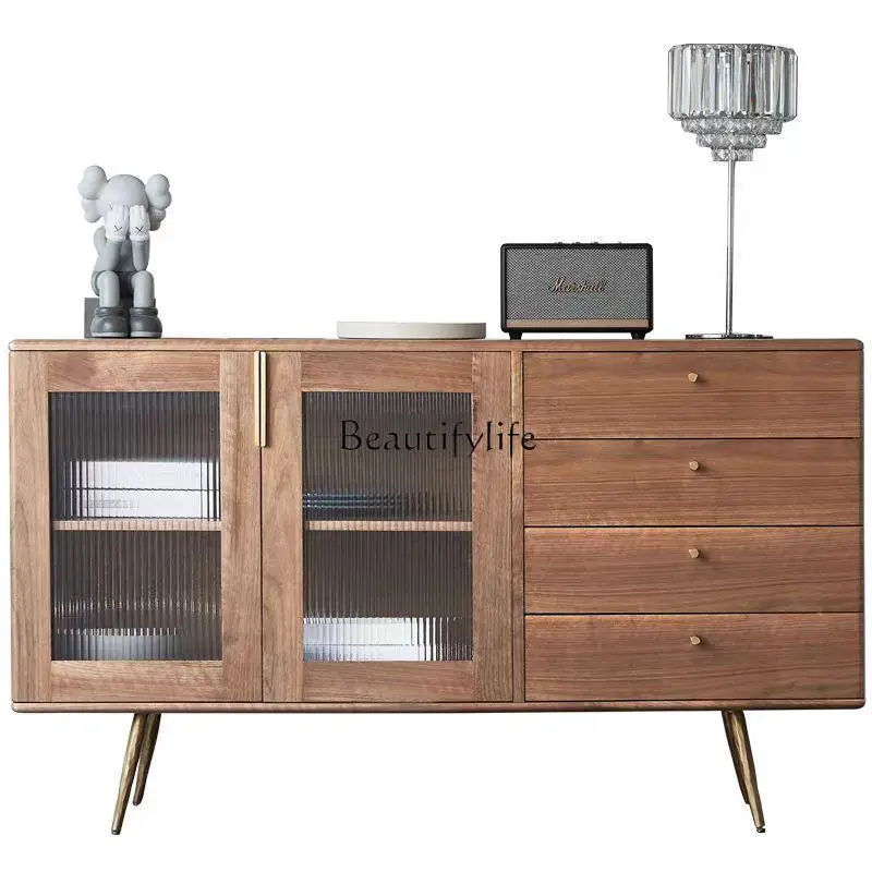 Modern light luxury Bronson dining side cabinet, living room, Nordic simple solid wood multi-functional locker
Modern light luxury Bronson dining side cabinet, living room, Nordic simple solid wood multi-functional locker