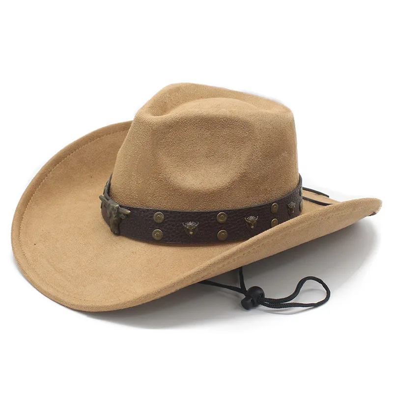 Hot Selling European and American Style Cowhide Belt Buckle Wide Brim Cowboy Hat Outdoor Warm Sunshade Suede Fedora
Hot Selling European and American Style Cowhide Belt Buckle Wide Brim Cowboy Hat Outdoor Warm Sunshade Suede Fedora