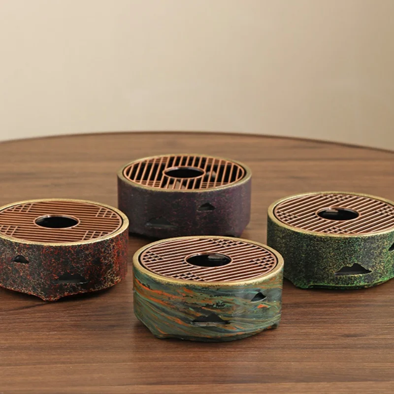 Chinese Style Lacquer Round Tea Warmer, Handmade Kung Fu Tea Accessory, Candle Tea Warming Stove for Around-the-StoveTea Culture
Chinese Style Lacquer Round Tea Warmer, Handmade Kung Fu Tea Accessory, Candle Tea Warming Stove for Around-the-StoveTea Culture
