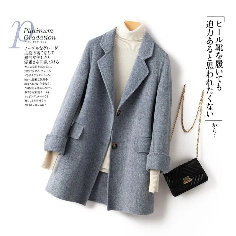 2024 Autumn Short Double Sided Wool Coat Women's Loose Korean Woolen Suit Coats for Women Clothing Female New in Outwear Spring
2024 Autumn Short Double Sided Wool Coat Women's Loose Korean Woolen Suit Coats for Women Clothing Female New in Outwear Spring