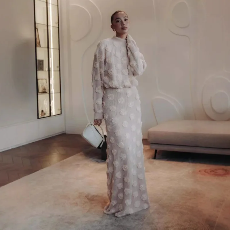 Женская модная юбка с цветочными рукавами и воздушными шарами Design Sense 2025 года, вязаный комплект
Женская модная юбка с цветочными рукавами и воздушными шарами Design Sense 2025 года, вязаный комплект