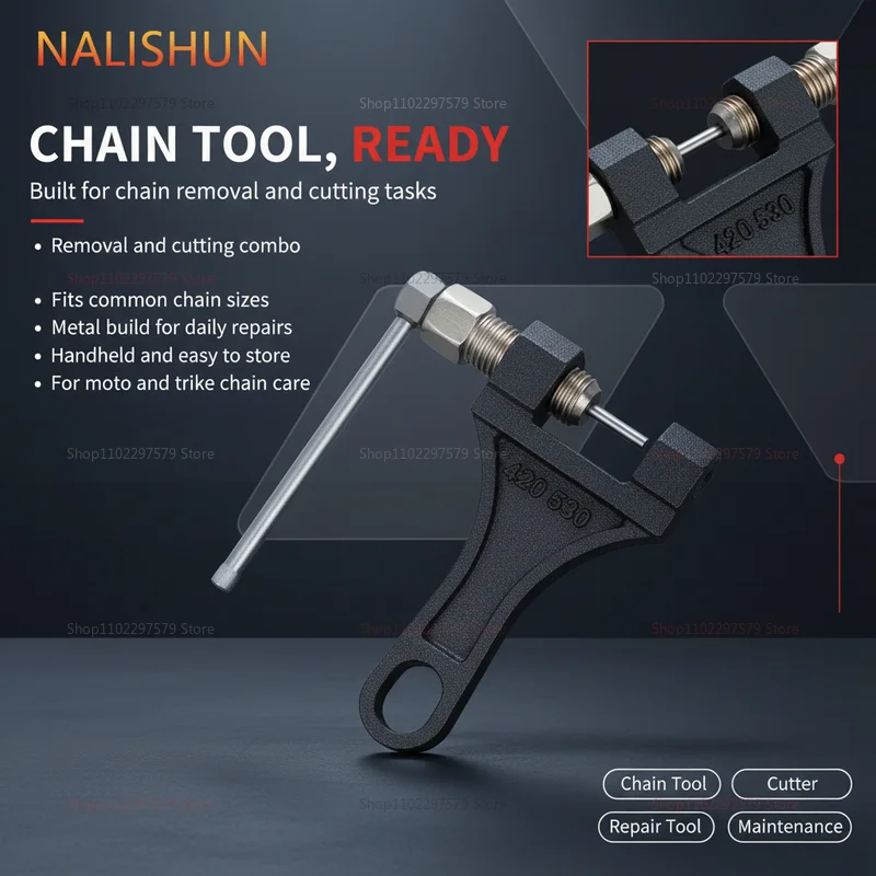 Motorcycle Chain Breaker Chain Link Removal Separator Motor Chain Breaker Riveting Tool 420-530 Motorcycle Parts Repair Tool
Motorcycle Chain Breaker Chain Link Removal Separator Motor Chain Breaker Riveting Tool 420-530 Motorcycle Parts Repair Tool