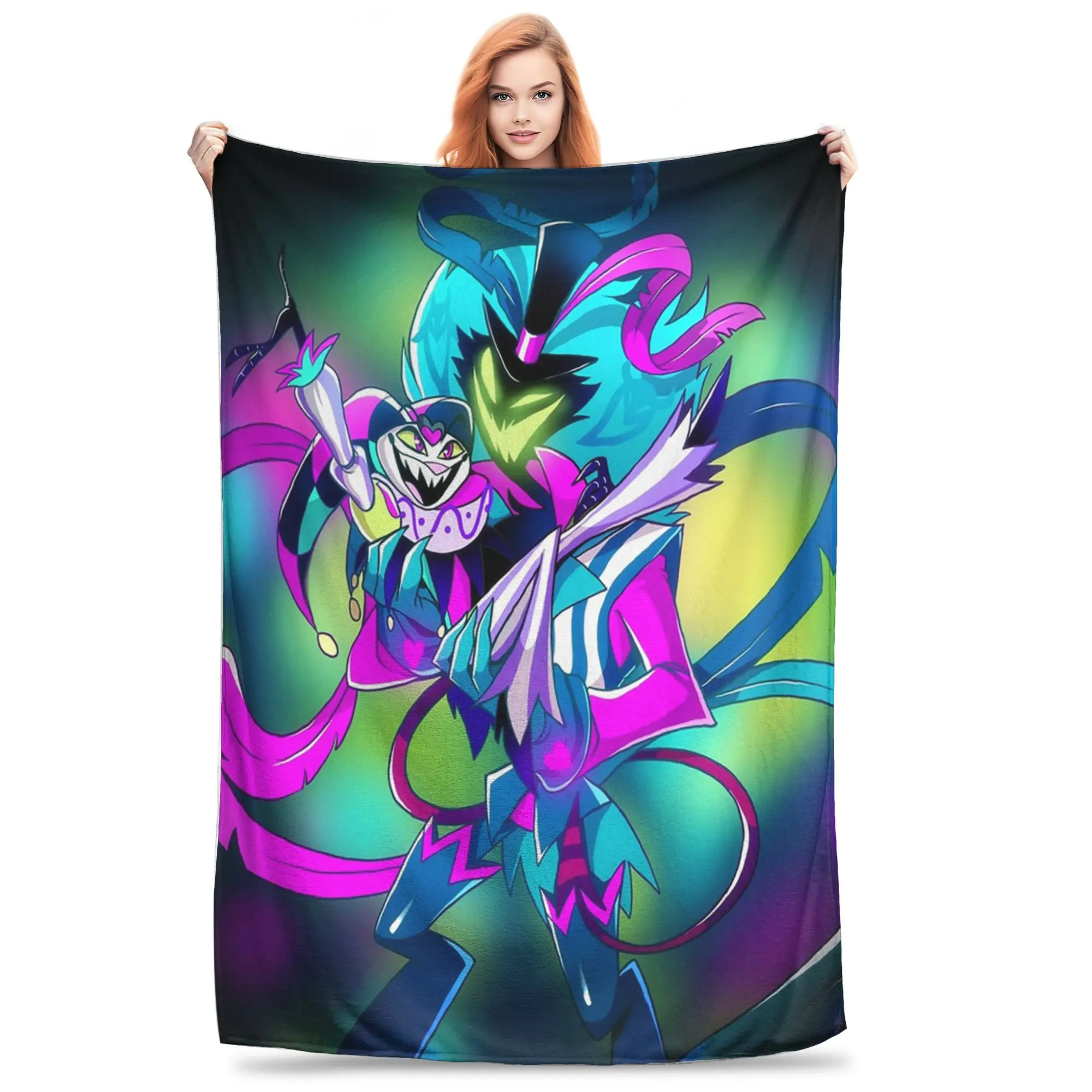 Flannel Throw Blanket Helluva Boss Asmodeus Fizzaroli Animated Horror Musical Blankets Soft Bedding for Bed Living Home Couch
Flannel Throw Blanket Helluva Boss Asmodeus Fizzaroli Animated Horror Musical Blankets Soft Bedding for Bed Living Home Couch