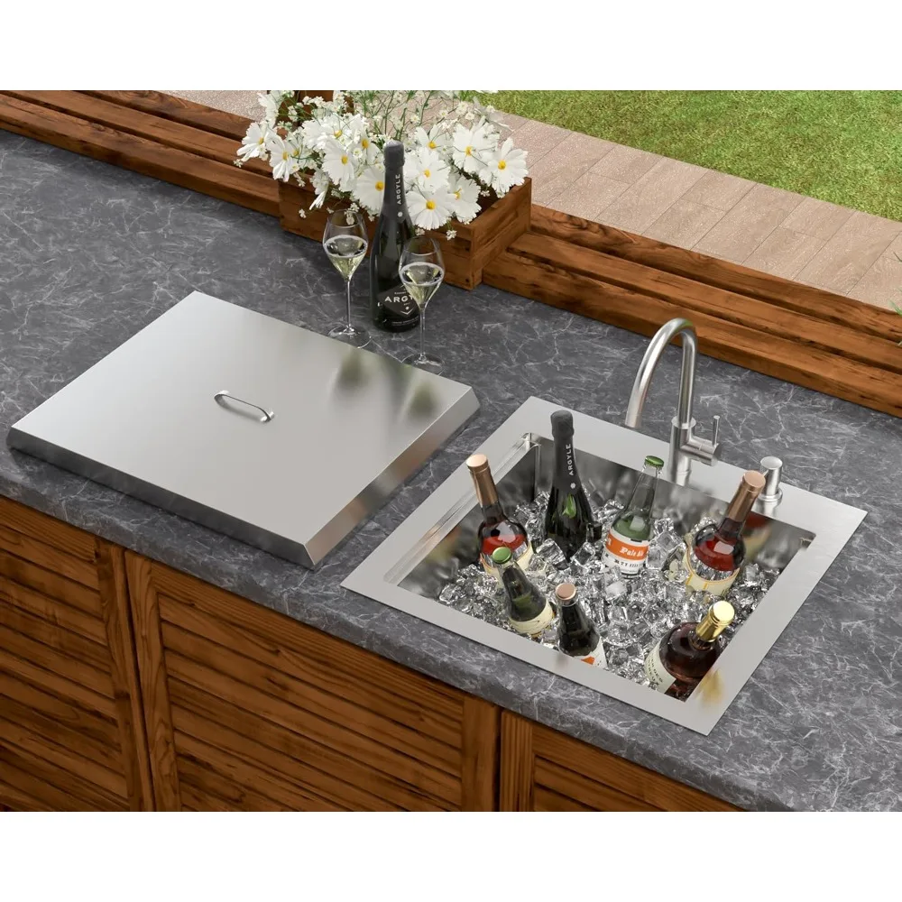 21-дюймовая уличная кухонная мойка с краном, пылезащитной крышкой и одной чашей для барной рабочей станции — универсальная мойка из нержавеющей стали 304
21-дюймовая уличная кухонная мойка с краном, пылезащитной крышкой и одной чашей для барной рабочей станции — универсальная мойка из нержавеющей стали 304