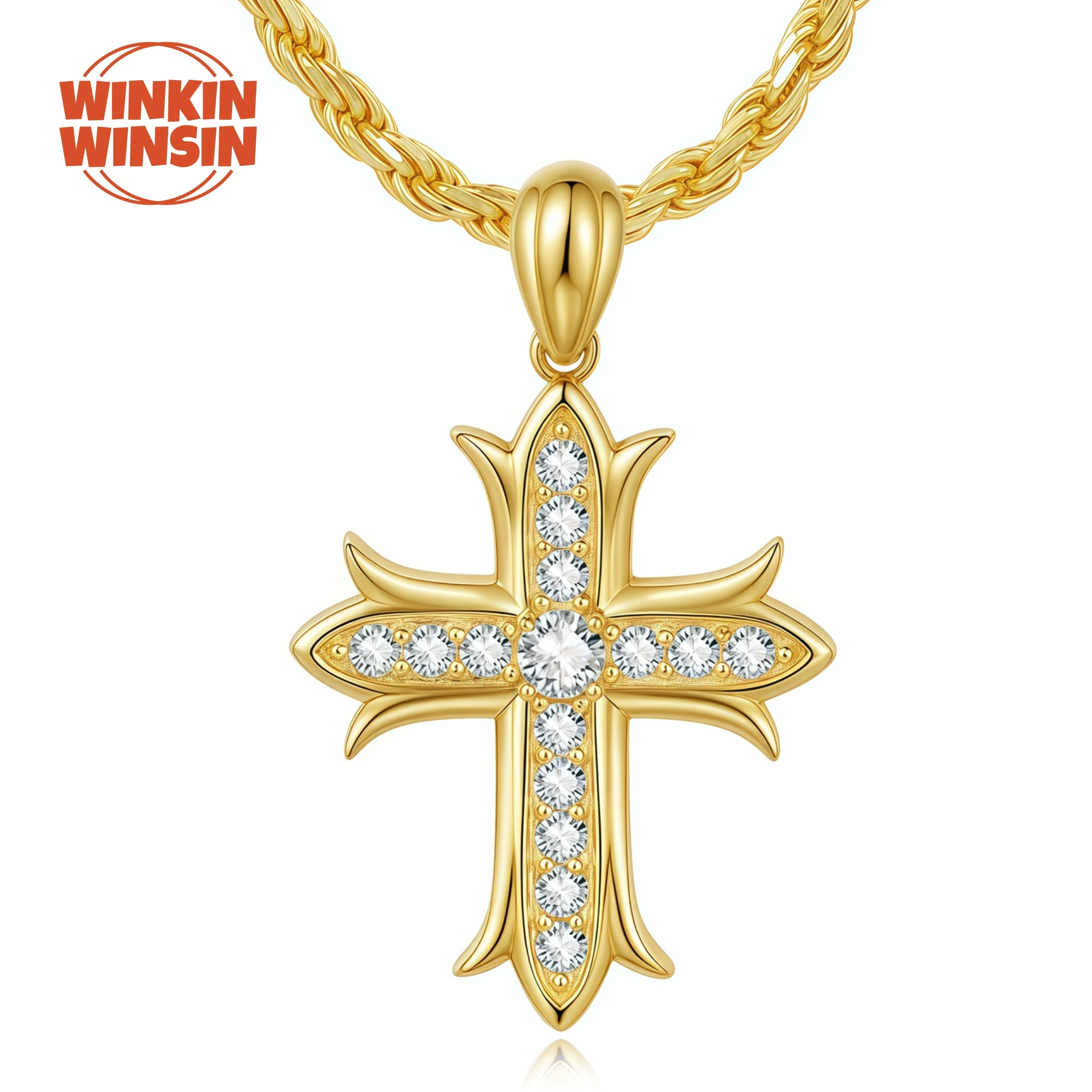 Winkin Winsin Brand Men 925 Sterling Silver Necklace GRA Certificate Hip Hop Moissanite Necklace Cross Pendant Jewelry
Winkin Winsin Brand Men 925 Sterling Silver Necklace GRA Certificate Hip Hop Moissanite Necklace Cross Pendant Jewelry