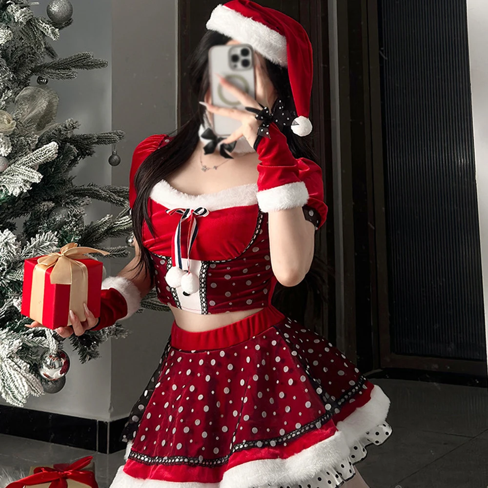 Women Christmas Xmas Lady Santa Claus Cosplay Costume Cheerleaders Uniform Winter New Year Adult Female Outfits
Women Christmas Xmas Lady Santa Claus Cosplay Costume Cheerleaders Uniform Winter New Year Adult Female Outfits