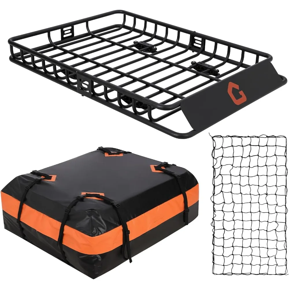 Корзина на крышу 51 x 36 дюймов, сверхмощный универсальный грузовой багажник для автомобилей и грузовиков с сеткой и водонепроницаемой грузовой сумкой, держатель для багажа с
Корзина на крышу 51 x 36 дюймов, сверхмощный универсальный грузовой багажник для автомобилей и грузовиков с сеткой и водонепроницаемой грузовой сумкой, держатель для багажа с