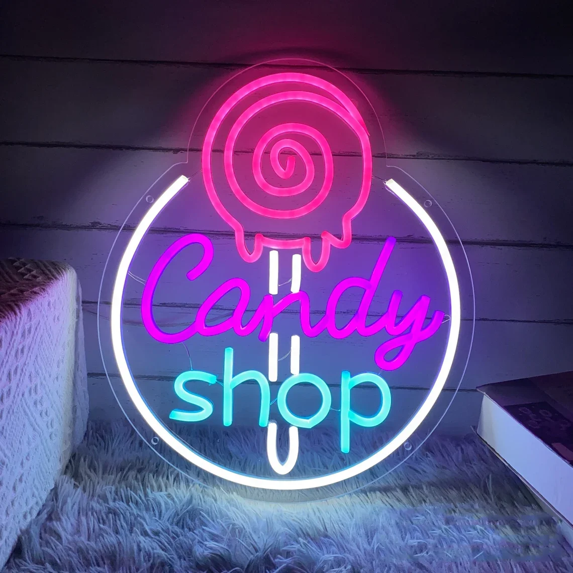 Candy Shop LED Neon Sign, Candy Lollipop Sweet Food Neon Sign Home Wall Kitchen Decor Coffee Bar Shop Store Decor Welcome Sign
Candy Shop LED Neon Sign, Candy Lollipop Sweet Food Neon Sign Home Wall Kitchen Decor Coffee Bar Shop Store Decor Welcome Sign