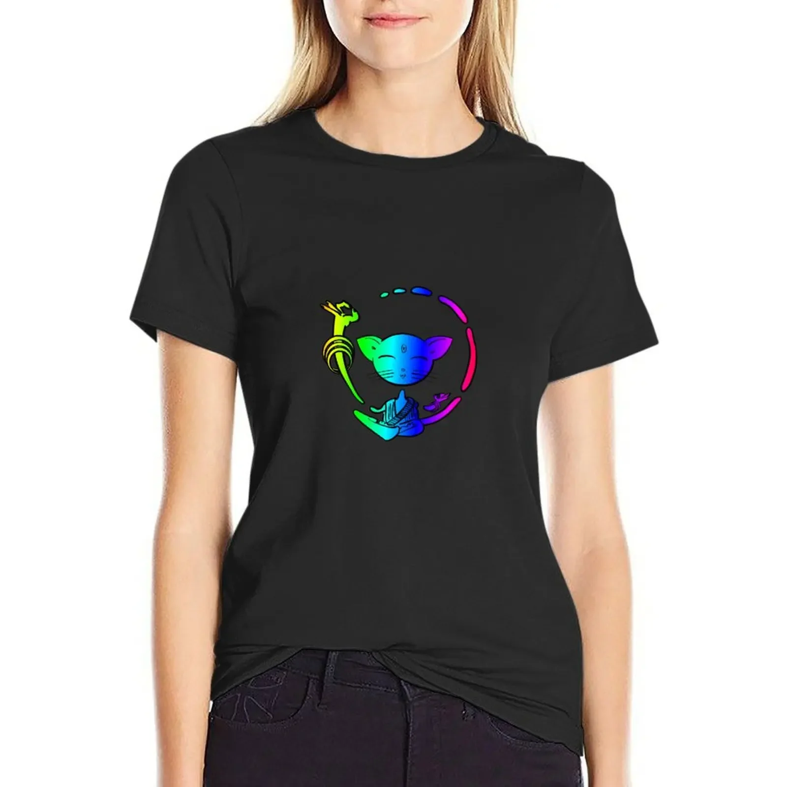 Rainbow Buddhist cat T-Shirt shirts graphic tees aesthetic clothes tops Women's summer blouses 2024
Rainbow Buddhist cat T-Shirt shirts graphic tees aesthetic clothes tops Women's summer blouses 2024