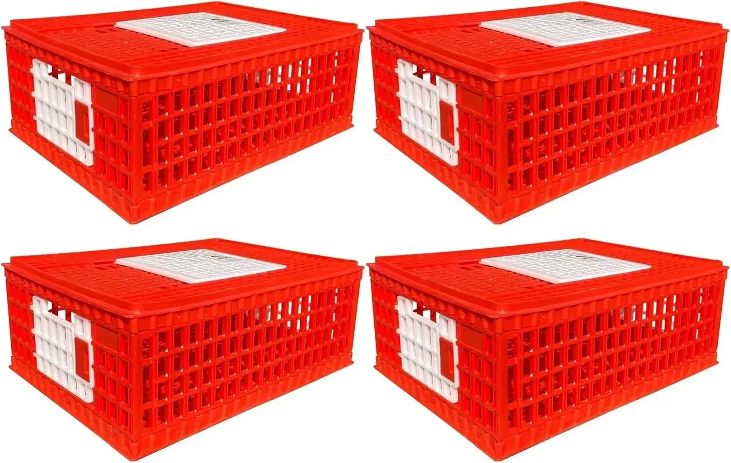 Stackable Poultry Carrier Crate (Pack of 4) 29" L x 22" W x 12" H for Chickens
Stackable Poultry Carrier Crate (Pack of 4) 29" L x 22" W x 12" H for Chickens