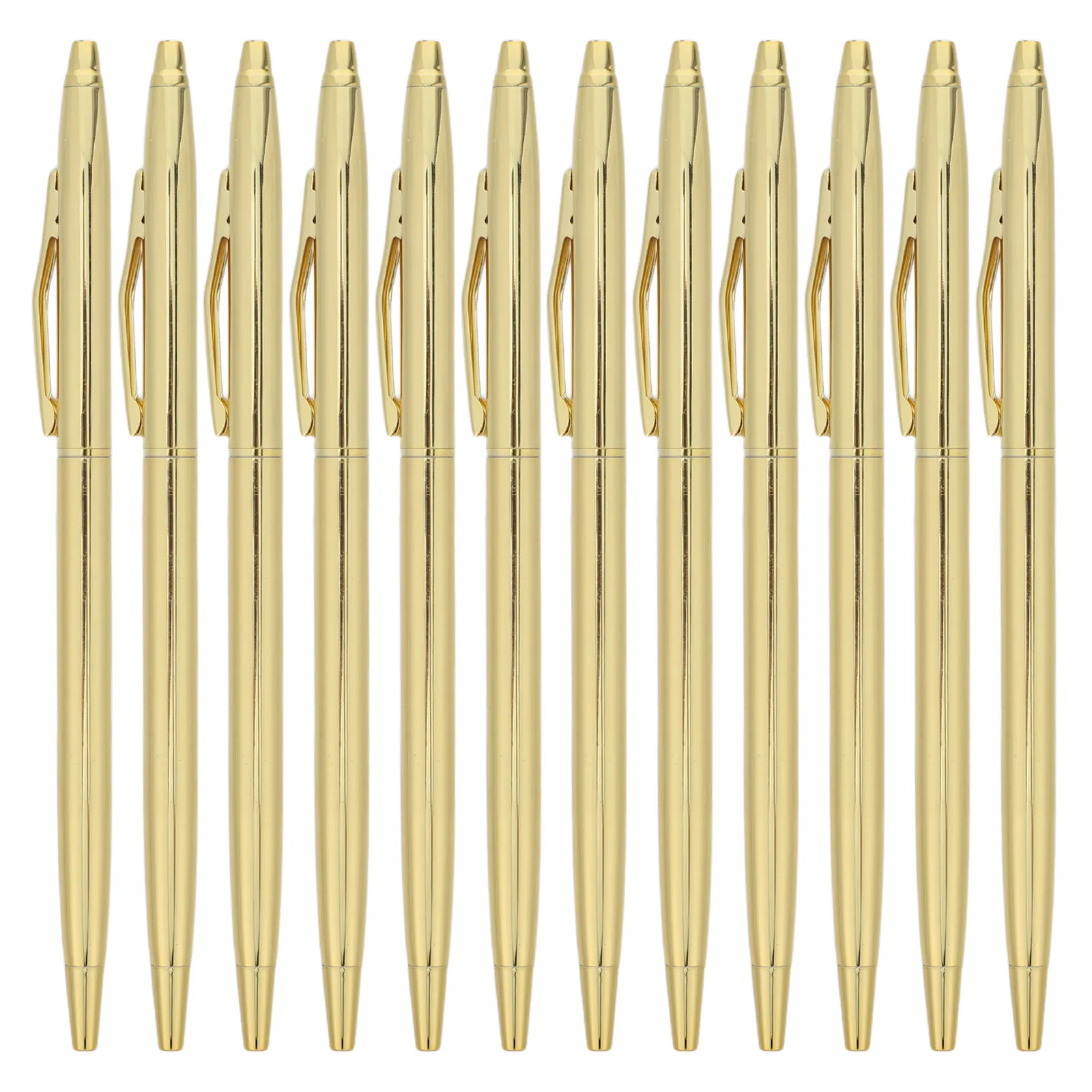 12Pcs Electroplated Metal Ballpoint Pens Smooth Writing Refillable Business Office Executive Pen Quick Dry Ink for Meetings
12Pcs Electroplated Metal Ballpoint Pens Smooth Writing Refillable Business Office Executive Pen Quick Dry Ink for Meetings