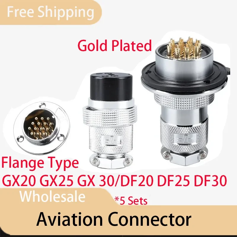 5sets DF20 DF25 DF30 GX20 GX25 GX30 Flange mounting 3-hole aviation plug 2/3/4/5/6/7/8/910/11/12/14pin connectors
5sets DF20 DF25 DF30 GX20 GX25 GX30 Flange mounting 3-hole aviation plug 2/3/4/5/6/7/8/910/11/12/14pin connectors