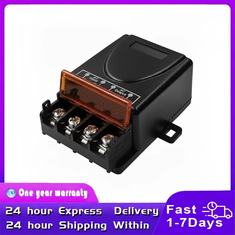 30A RF High Power Wireless Remote Switch AC110V 220V 433MHz RF Relay Receiver 1000m Range for Wireless Remote Control for Lights
30A RF High Power Wireless Remote Switch AC110V 220V 433MHz RF Relay Receiver 1000m Range for Wireless Remote Control for Lights