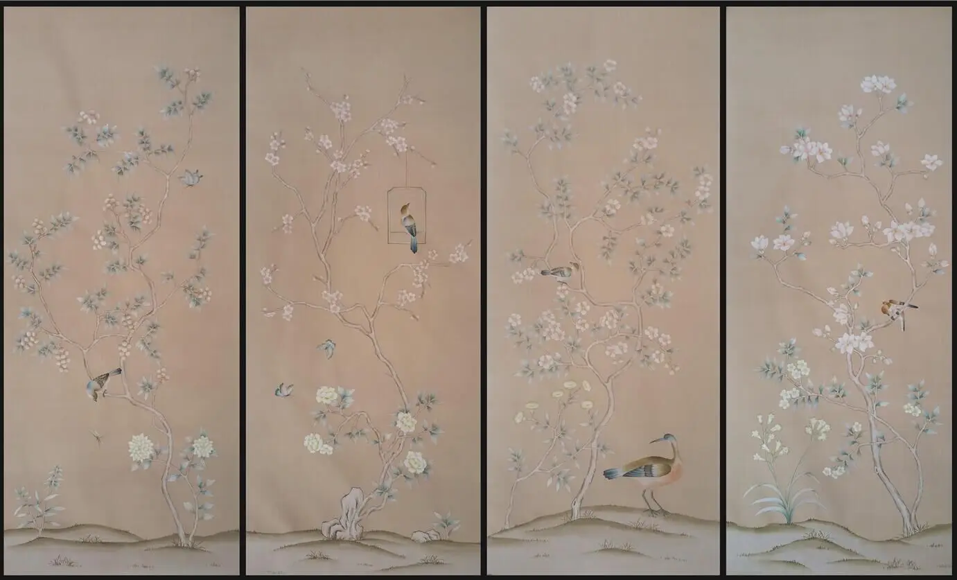 Luxury Silk/Fabric Hand Painted Wallpapers Flowers/Birds For Bedroom/Living/Study/Dining Room/Porch/Sofa/TV Antique Wall Paper
Luxury Silk/Fabric Hand Painted Wallpapers Flowers/Birds For Bedroom/Living/Study/Dining Room/Porch/Sofa/TV Antique Wall Paper