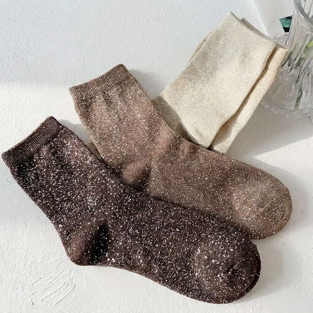 5 Pairs Solid Color Gold and Silver Stockings Thickened Cotton Women's Sparkly Stockings Breathable Warm Gold Silver Silk Socks
5 Pairs Solid Color Gold and Silver Stockings Thickened Cotton Women's Sparkly Stockings Breathable Warm Gold Silver Silk Socks