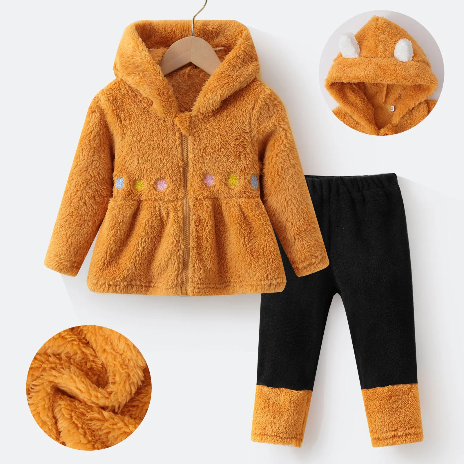 Thanksgiving Pants Sets For Girls Comfortable And Warm Set Cute Flower Embroidery Long Sleeved Hoodie Trousers Suits For Kids
Thanksgiving Pants Sets For Girls Comfortable And Warm Set Cute Flower Embroidery Long Sleeved Hoodie Trousers Suits For Kids