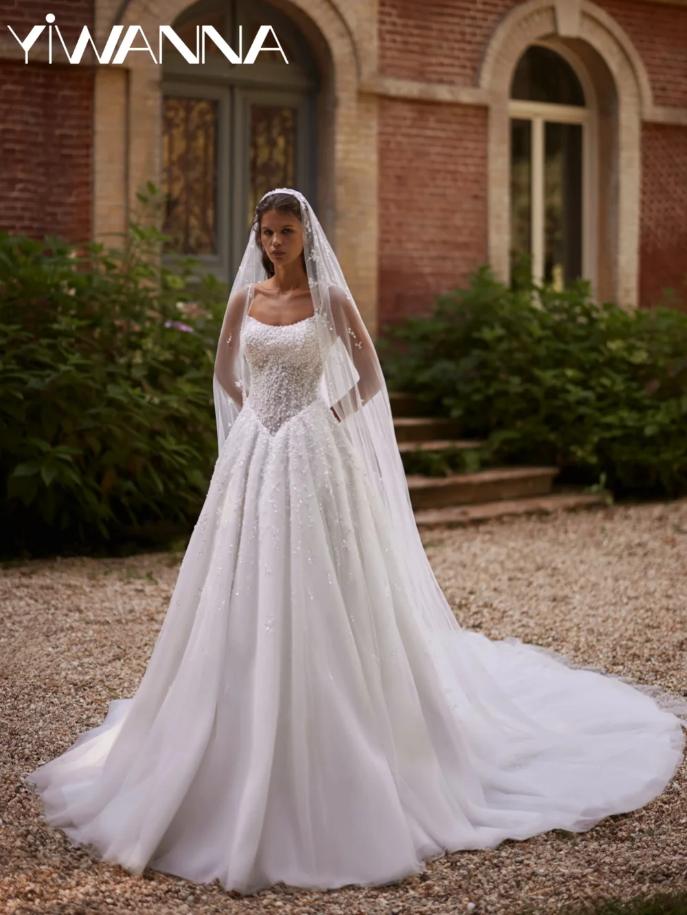 Elegant Beaded A-line Tulle Wedding Dress Thin Straps Floor-length Bridal Gown 2026 New Customized Strapless Dresses For Bride
Elegant Beaded A-line Tulle Wedding Dress Thin Straps Floor-length Bridal Gown 2026 New Customized Strapless Dresses For Bride