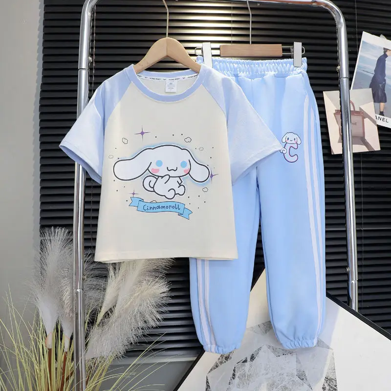 New Sanrioed Kuromi Cinnamoroll Girls' Cartoon Short Sleeve Fashion T-Shirt Casual Pants Summer Kids Sports Outfit Child Clothes
New Sanrioed Kuromi Cinnamoroll Girls' Cartoon Short Sleeve Fashion T-Shirt Casual Pants Summer Kids Sports Outfit Child Clothes