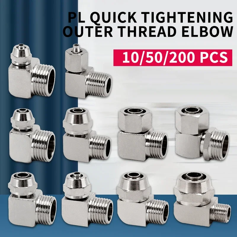 KPL Pneumatic Fitting Quick Connector with Thread 1/8 1/4 3/8 1/2, Nickel-plated Copper Trachea, Joint Tube 4 6 8 10 12 mm
KPL Pneumatic Fitting Quick Connector with Thread 1/8 1/4 3/8 1/2, Nickel-plated Copper Trachea, Joint Tube 4 6 8 10 12 mm