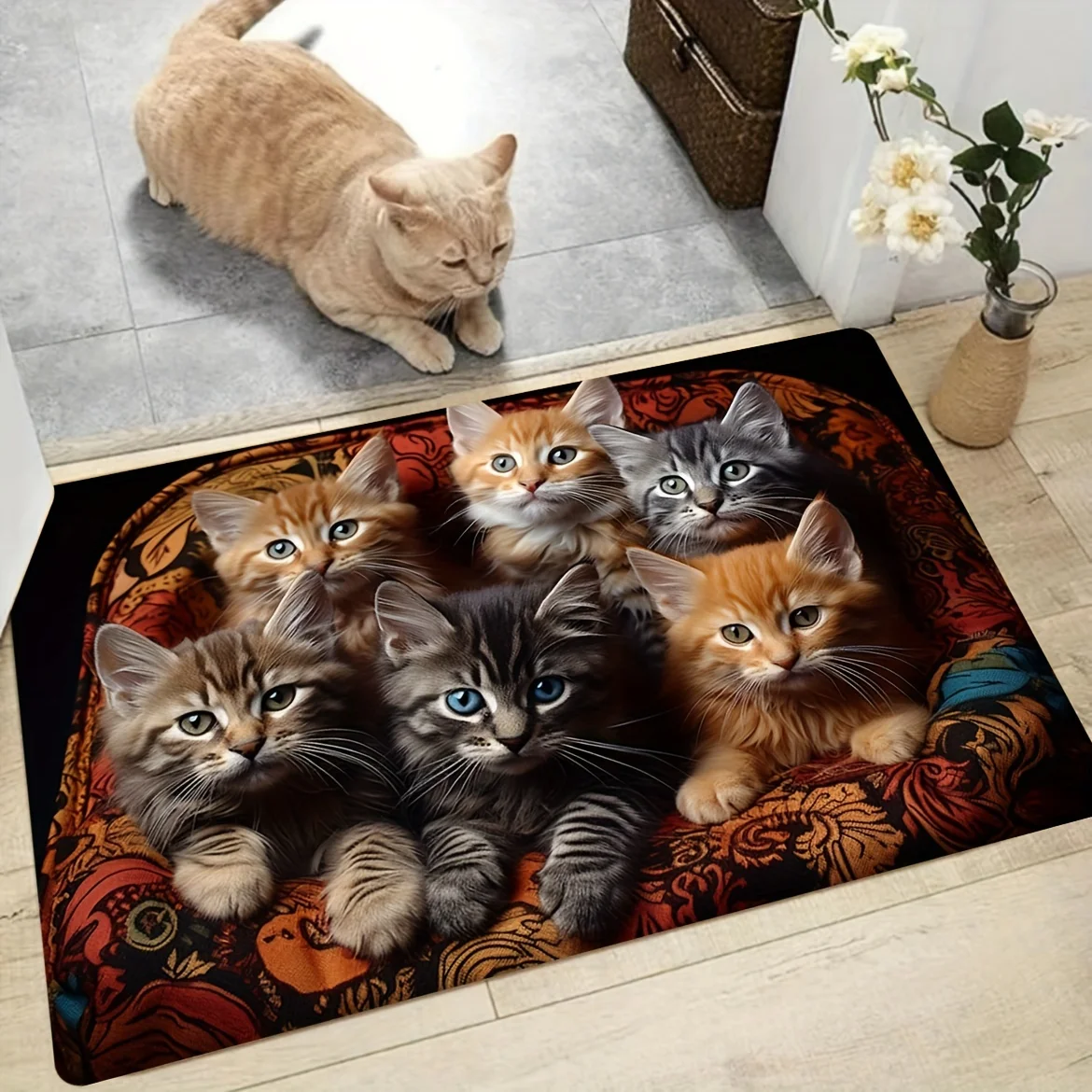 Cute Cat Bathroom Mat Kitchen Mat Living Room Carpet Machine Washable Entrance Decorative Carpet
Cute Cat Bathroom Mat Kitchen Mat Living Room Carpet Machine Washable Entrance Decorative Carpet