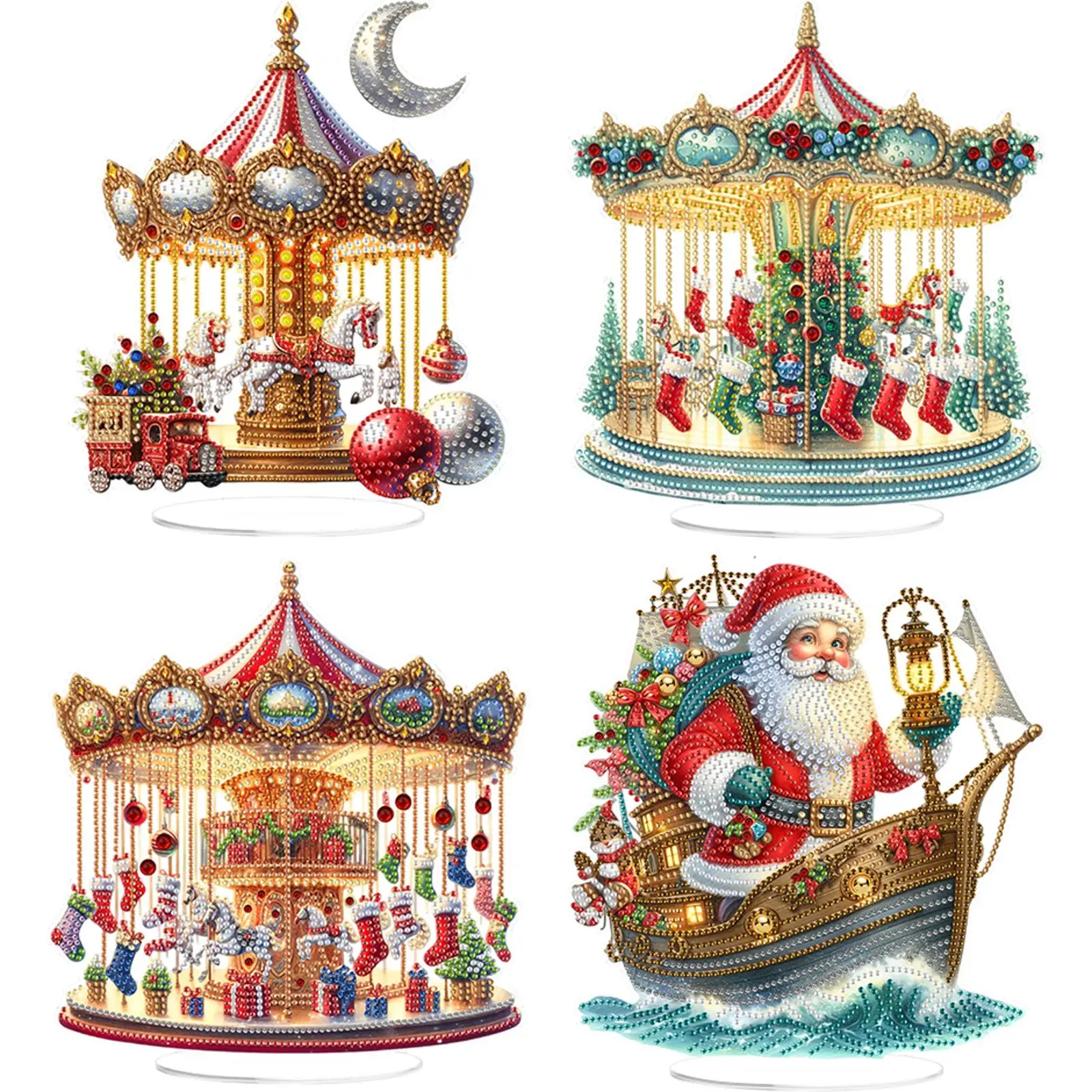 2D Flat DIY Christmas Acrylic Diamond Painting Tabletop Ornaments Kit Special Shaped for Adults Home Office Decor Crafts Gift
2D Flat DIY Christmas Acrylic Diamond Painting Tabletop Ornaments Kit Special Shaped for Adults Home Office Decor Crafts Gift