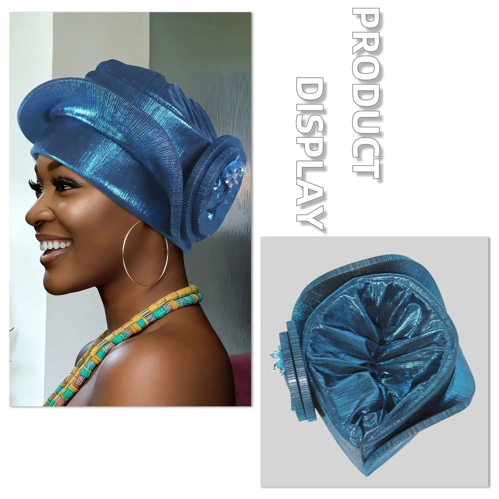 Luxury Turban Cap for Women African Headtie Nigeria Auto Gele Head Wrap Wedding Geles Muslim Hijab Bonnet Headpiece Already Made
Luxury Turban Cap for Women African Headtie Nigeria Auto Gele Head Wrap Wedding Geles Muslim Hijab Bonnet Headpiece Already Made