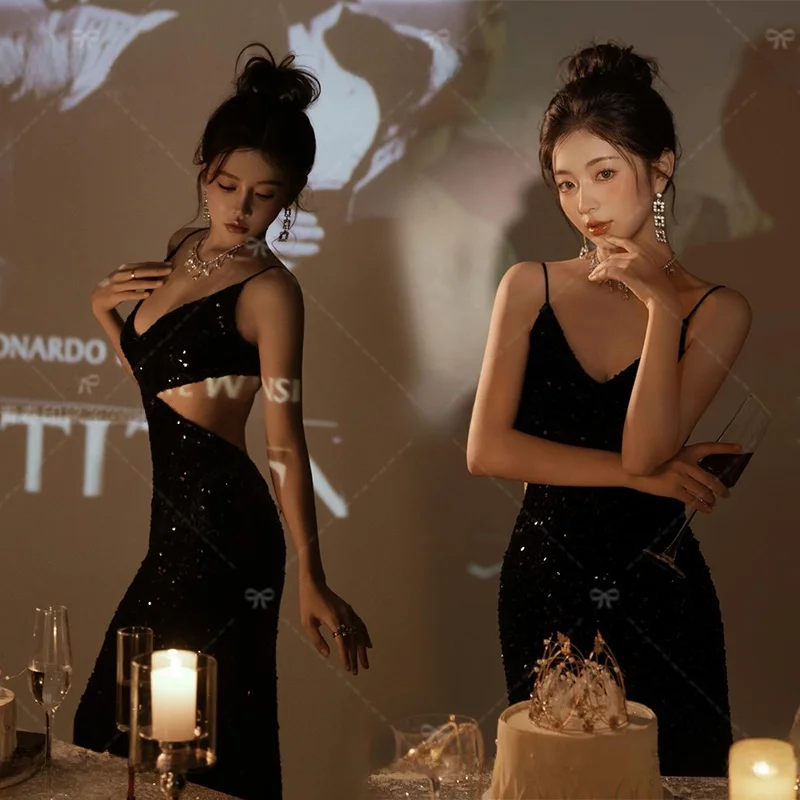 Elegant Black Sequin Dress Birthday Party Theme Photography Costume Atmosphere Sensation Stage Performance Traditional Chines...
Elegant Black Sequin Dress Birthday Party Theme Photography Costume Atmosphere Sensation Stage Performance Traditional Chines...