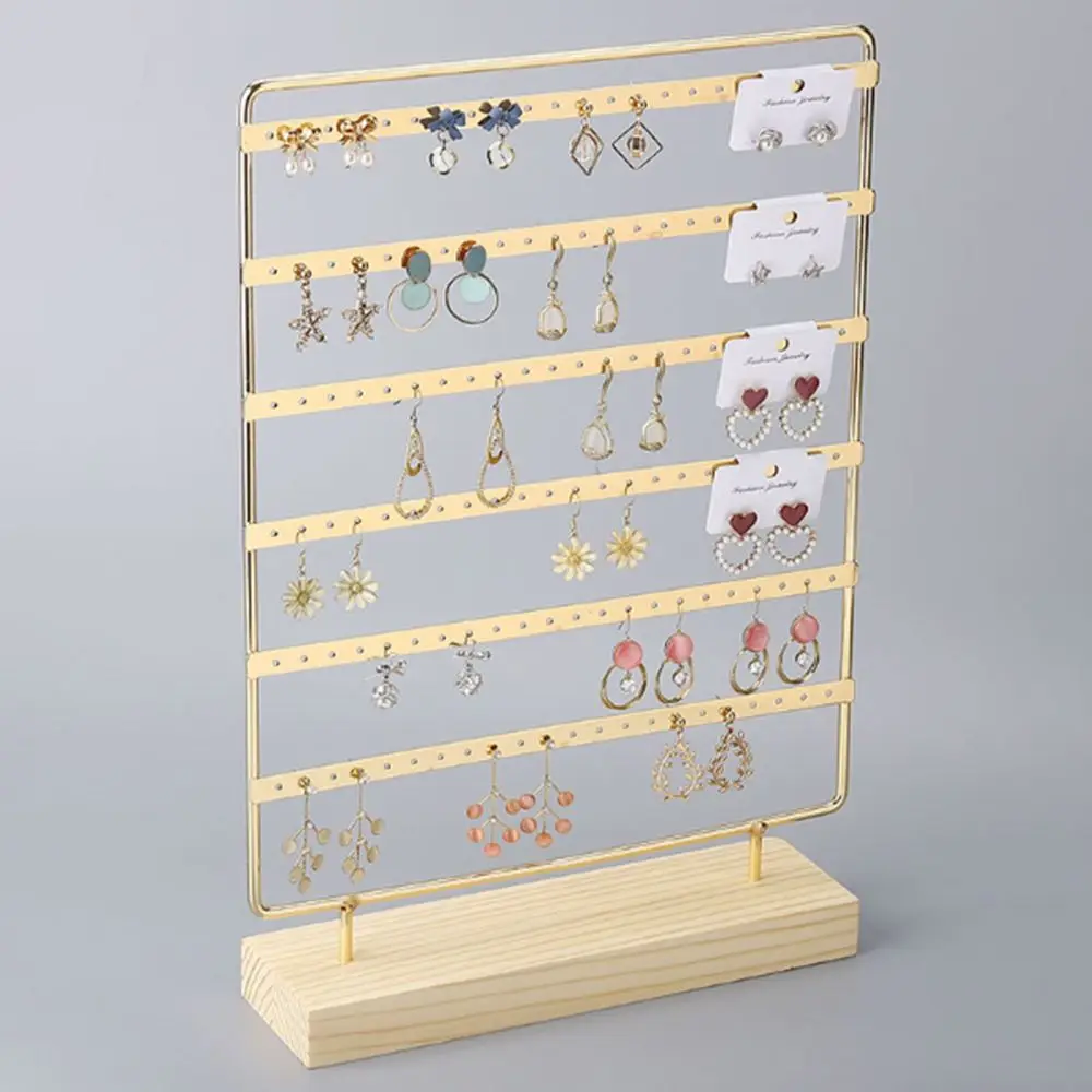 6-Tiered Jewelry Display Stand Large Capacity Multi-function Earrings Storage Rack with Wooden Base DIY Metal Earring Holder
6-Tiered Jewelry Display Stand Large Capacity Multi-function Earrings Storage Rack with Wooden Base DIY Metal Earring Holder