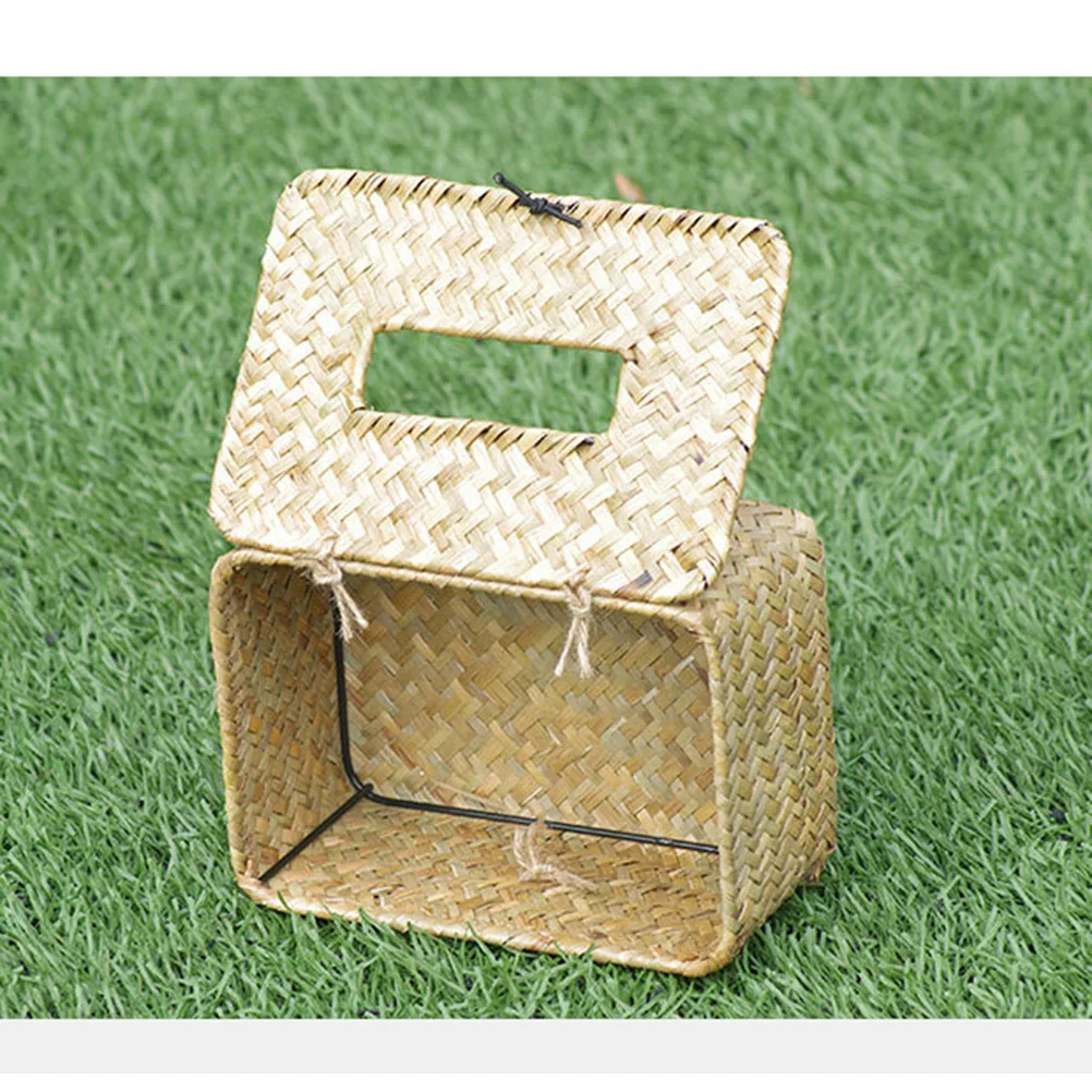 Straw H woven Tissue Box Retro Decor Straw Napkin Holder Bedroom Bathroom Living Room Tissue Cover Storage Paper Box
Straw H woven Tissue Box Retro Decor Straw Napkin Holder Bedroom Bathroom Living Room Tissue Cover Storage Paper Box