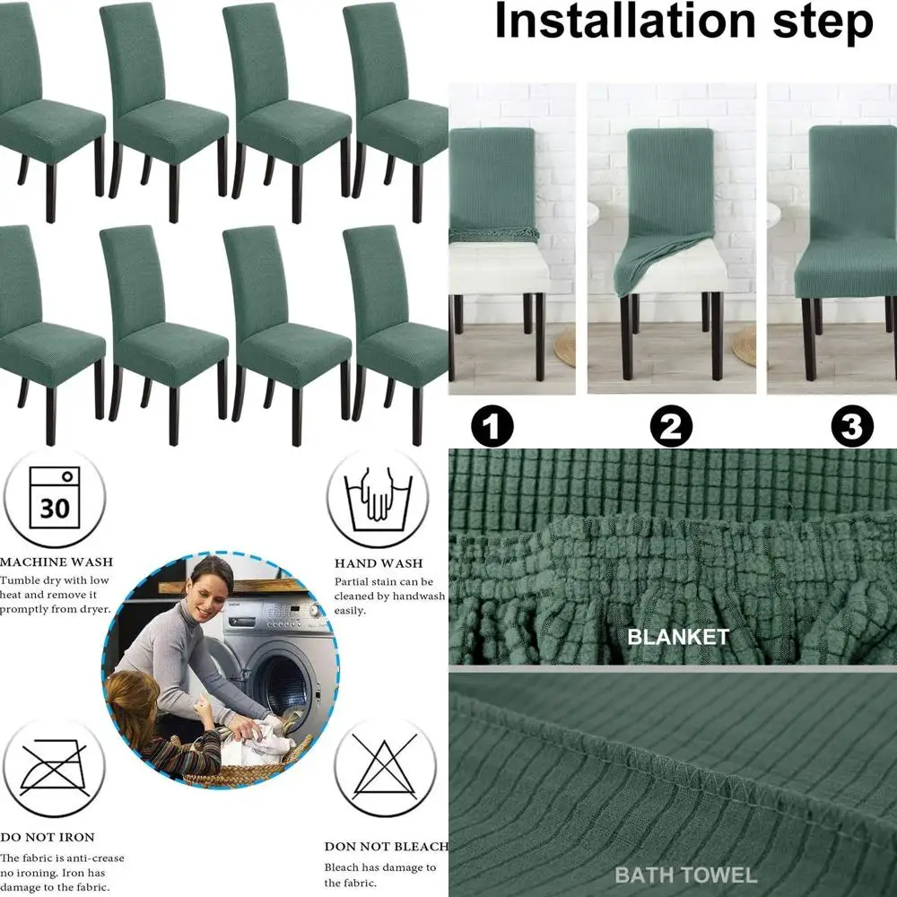 Набор из 8 темно-голубых эластичных чехлов для стульев для столовой для стульев Parsons
Набор из 8 темно-голубых эластичных чехлов для стульев для столовой для стульев Parsons