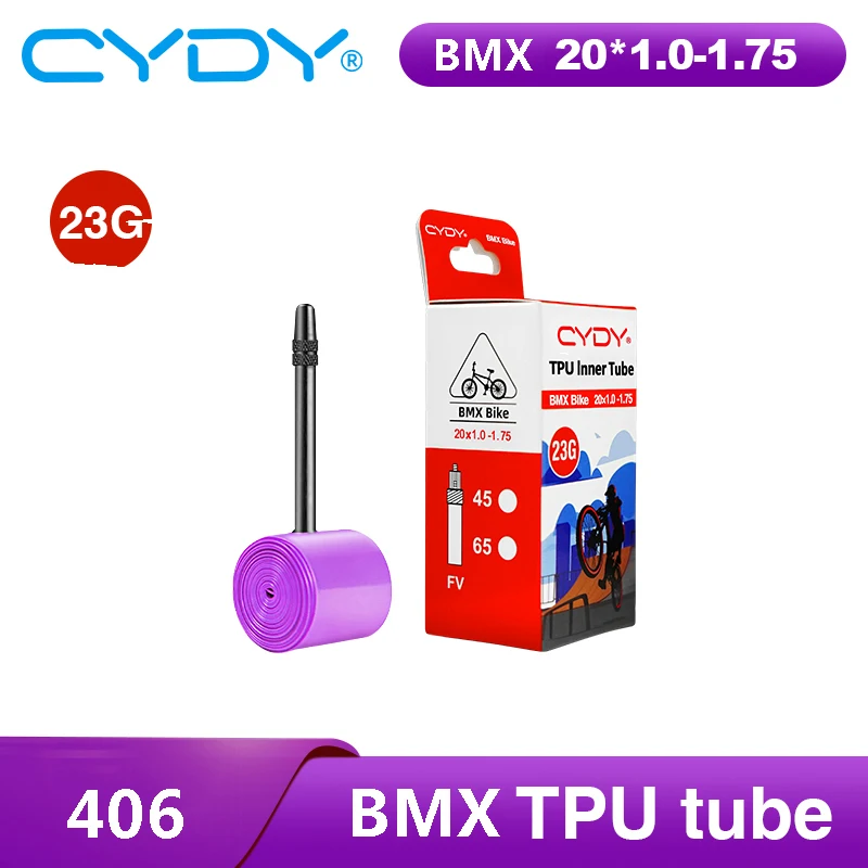 23G CYDY Сверхлегкая уличная велосипедная камера из ТПУ BMX 20 дюймов 406 20x1,0-1,75 шин FV 45 мм/65 мм Велосипедная пена
23G CYDY Сверхлегкая уличная велосипедная камера из ТПУ BMX 20 дюймов 406 20x1,0-1,75 шин FV 45 мм/65 мм Велосипедная пена
