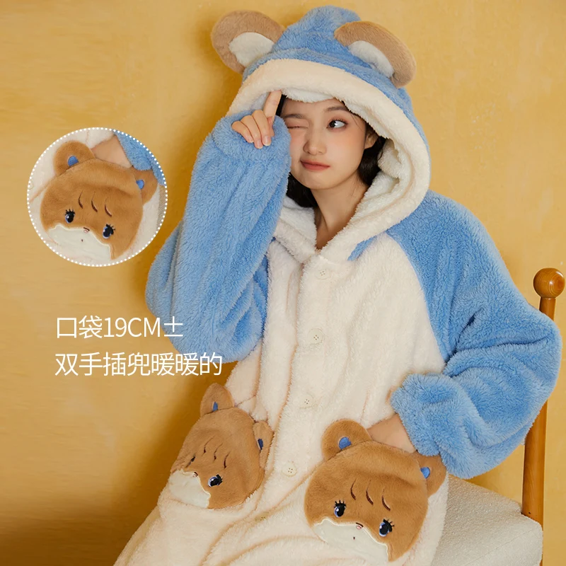 Original Mikko Nightgown Women's Winter Comfortable Pajamas Home Wear Plushine Plus Long Thick Velvet Coral Velvet Bathrobe Soft
Original Mikko Nightgown Women's Winter Comfortable Pajamas Home Wear Plushine Plus Long Thick Velvet Coral Velvet Bathrobe Soft