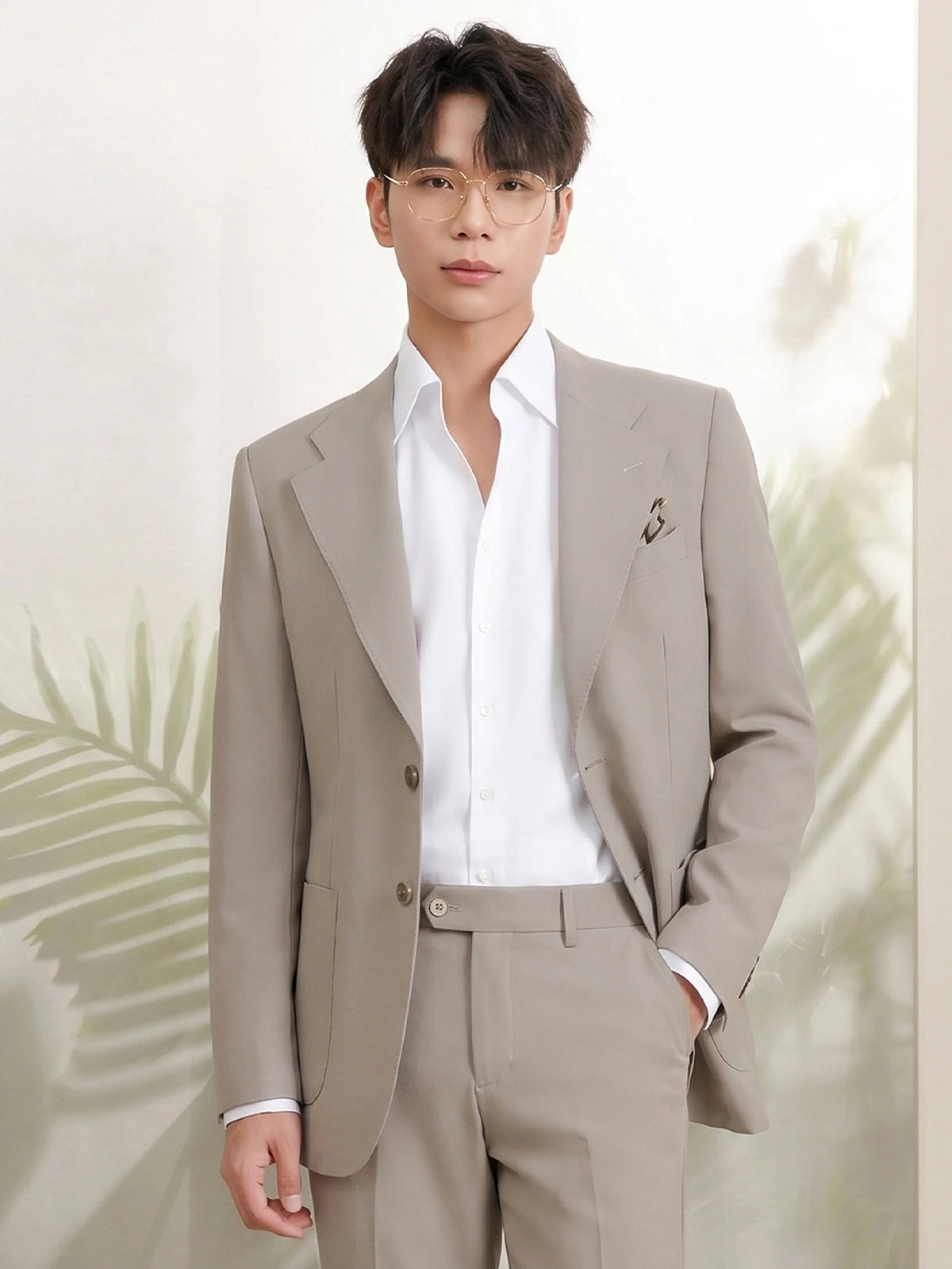 Men's Khaki Lightweight Business Casual Wedding Tuxedo Suit Set Breathable Summer Formal Office Ceremony Wear Classic Fit
Men's Khaki Lightweight Business Casual Wedding Tuxedo Suit Set Breathable Summer Formal Office Ceremony Wear Classic Fit