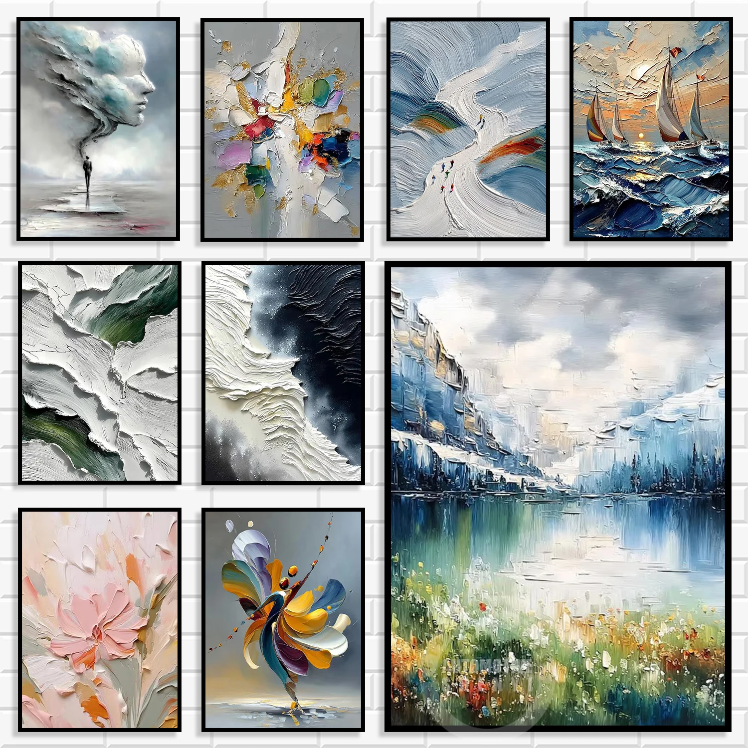 Abstract Textured Canvas Wall Art Set Thick Oil Painting Prints Floral & Figure Posters for Living Room Bedroom Home Decor
Abstract Textured Canvas Wall Art Set Thick Oil Painting Prints Floral & Figure Posters for Living Room Bedroom Home Decor