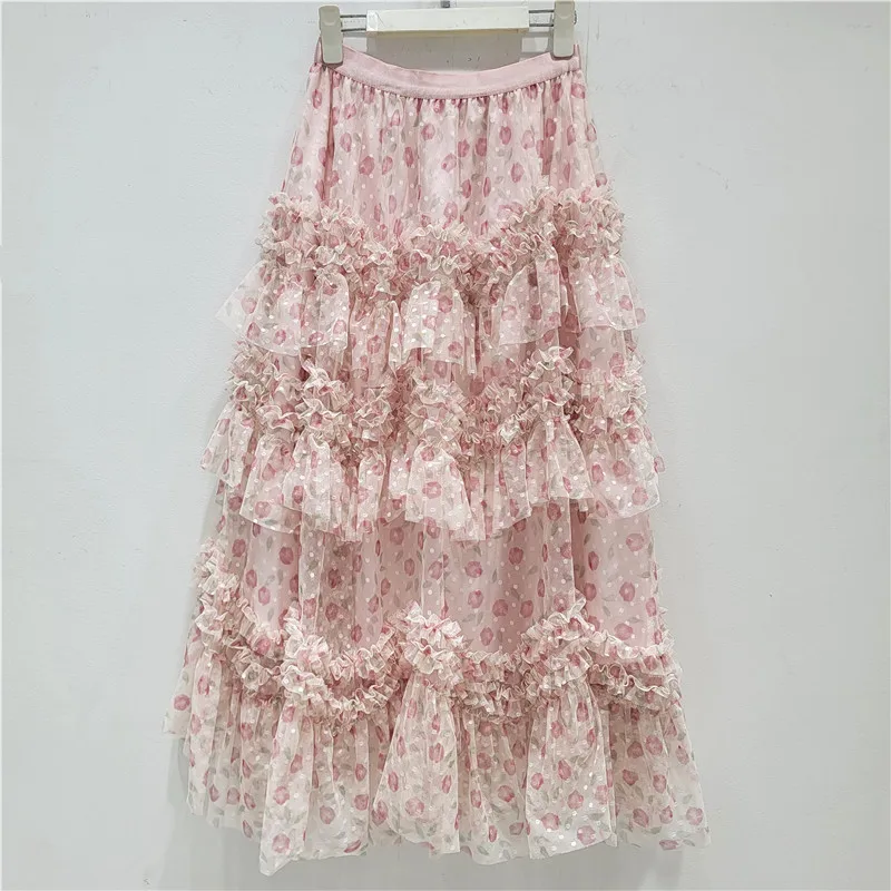 Long Printed Skirt - Women's Spring Summer 2026 New French Romantic Design, Exquisite Mesh A-line Cake Skirt
Long Printed Skirt - Women's Spring Summer 2026 New French Romantic Design, Exquisite Mesh A-line Cake Skirt