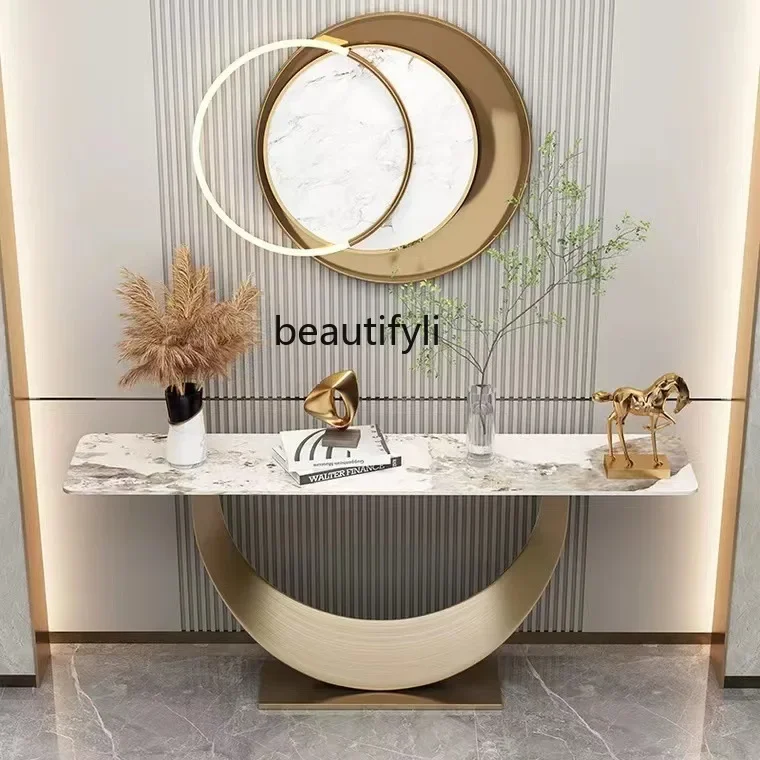 Italian light luxury rock slab creative entrance table entrance cabinet stainless steel entrance table1184
Italian light luxury rock slab creative entrance table entrance cabinet stainless steel entrance table1184