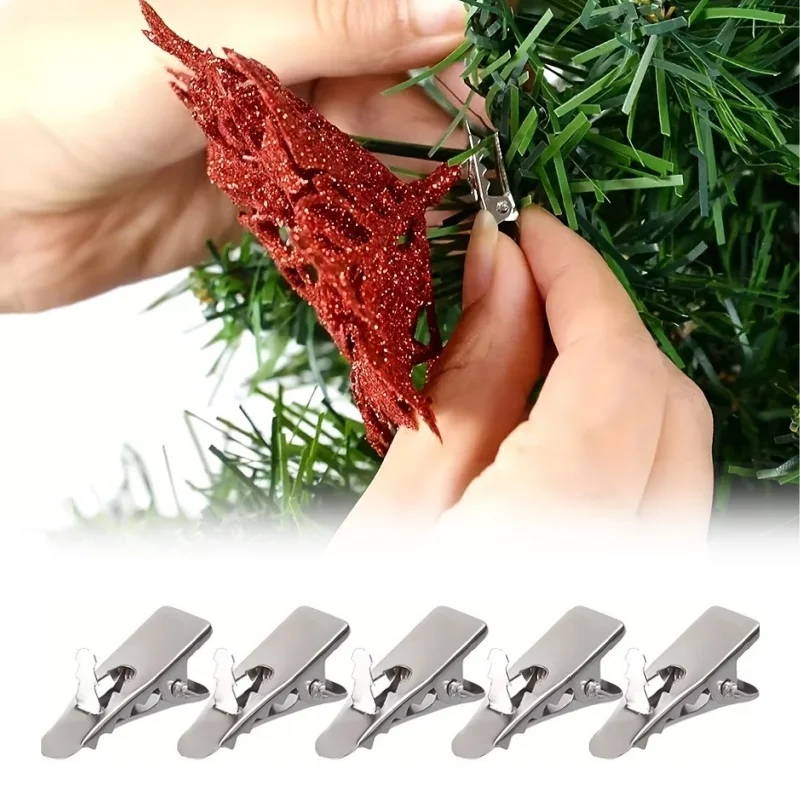 50PCS 2.5cm Metal Duckbill Clips Christmas Flower Clip Christmas Tree Decoration Accessories
50PCS 2.5cm Metal Duckbill Clips Christmas Flower Clip Christmas Tree Decoration Accessories