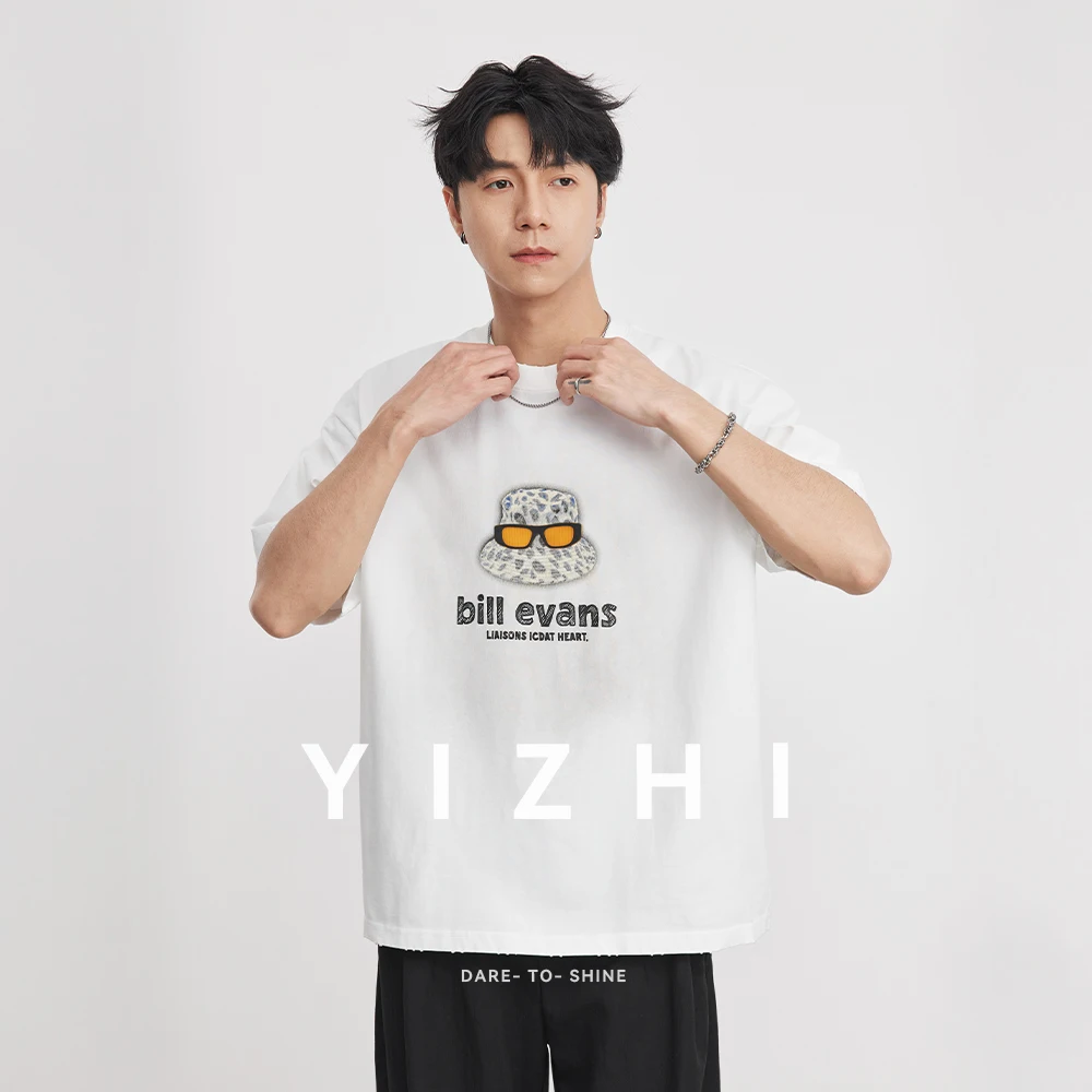 Men's 260g Heavyweight Hat Print Short Sleeve T-Shirt Summer Pure 100% Cotton Crew Neck American Vintage Trendy Versatile Tee
Men's 260g Heavyweight Hat Print Short Sleeve T-Shirt Summer Pure 100% Cotton Crew Neck American Vintage Trendy Versatile Tee