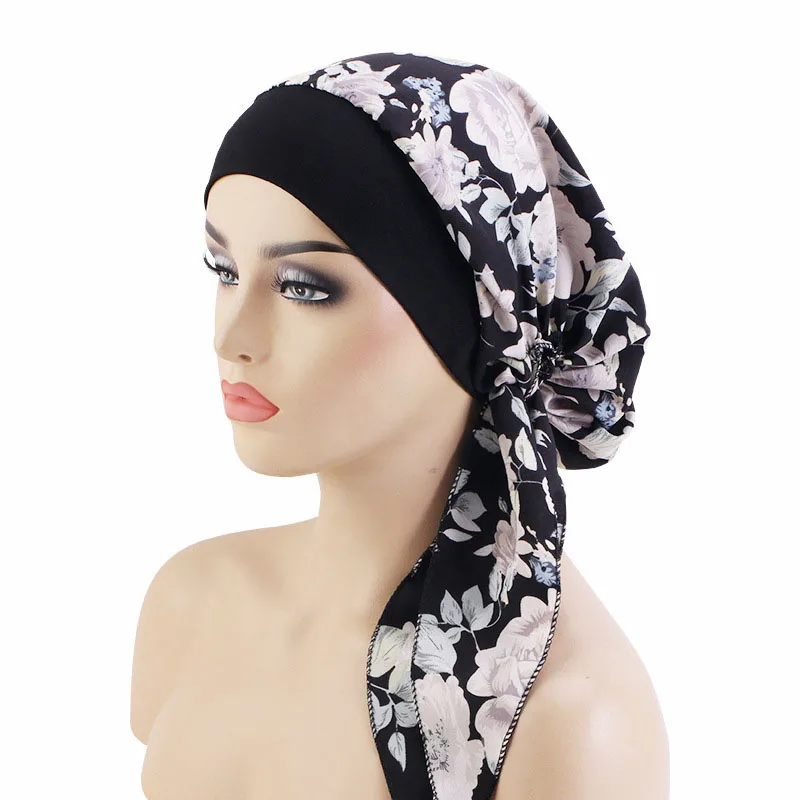 Women Printed Pre-Tie Headscarf Elastic Muslim Female Turban Cancer Chemo Hat Hair Loss Cover Head Wrap Headwear Stretch Bandana
Women Printed Pre-Tie Headscarf Elastic Muslim Female Turban Cancer Chemo Hat Hair Loss Cover Head Wrap Headwear Stretch Bandana