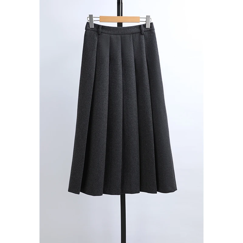 Aweihua Autumn Winter Women's Slim Fit A-Line Knee-Length Woolen Skirt Princ Sle High Waist Pleated f-length Skirt
Aweihua Autumn Winter Women's Slim Fit A-Line Knee-Length Woolen Skirt Princ Sle High Waist Pleated f-length Skirt