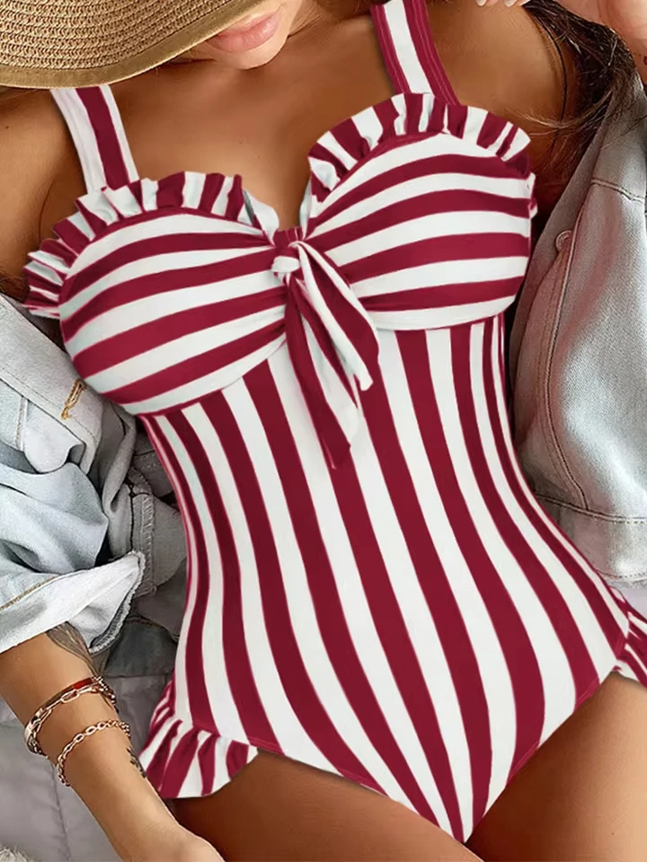 Vzvn Sexy Sportswear for Women Fashion Vintage Sleeveless Swim Striped Spaghetti Strap 2026 New Spring Summer One Piece Suits
Vzvn Sexy Sportswear for Women Fashion Vintage Sleeveless Swim Striped Spaghetti Strap 2026 New Spring Summer One Piece Suits