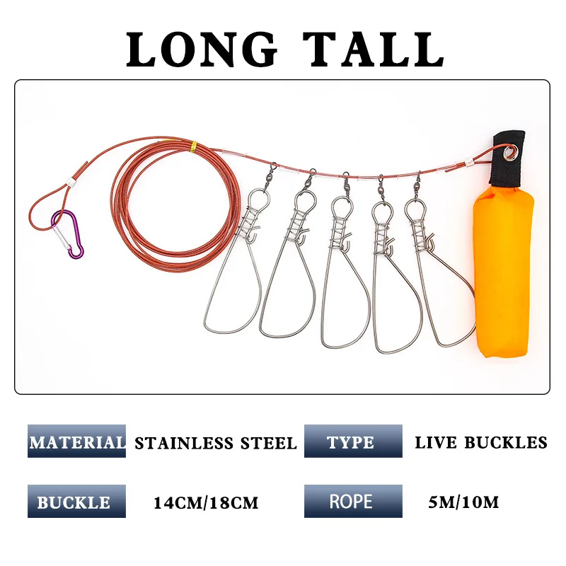 5/10M Lock Fish Buckle Tools Fishing Lock Buckle with Reel Stainless Steel Lanyard Fish Lock Belt Fishing Tackle Stringer
5/10M Lock Fish Buckle Tools Fishing Lock Buckle with Reel Stainless Steel Lanyard Fish Lock Belt Fishing Tackle Stringer