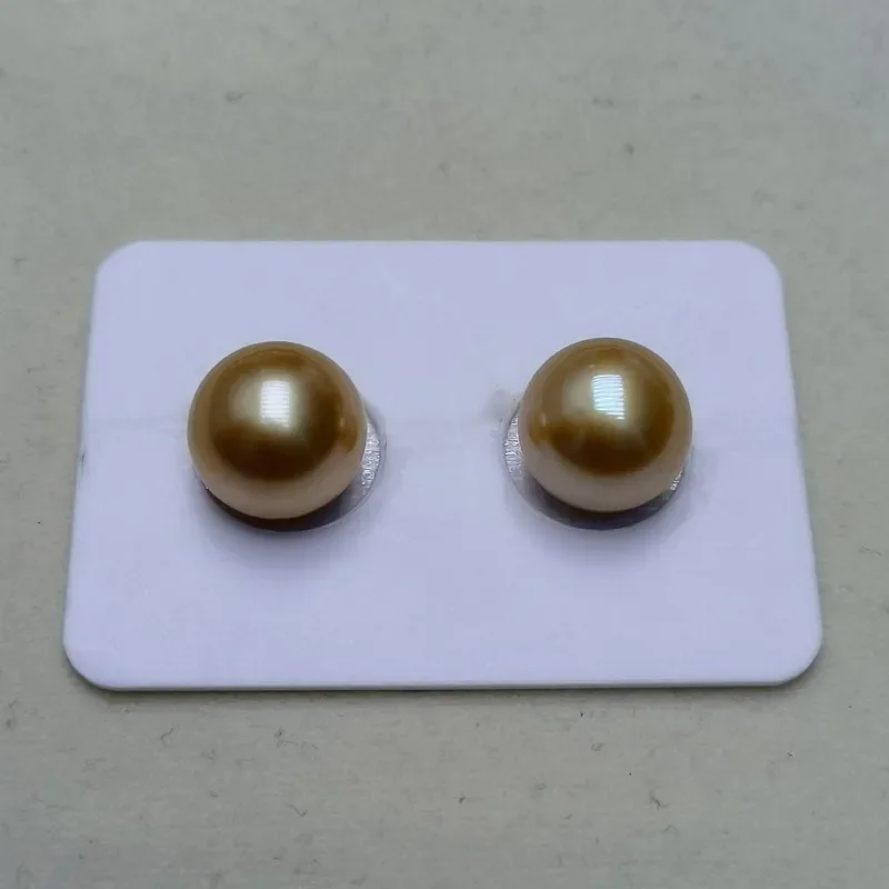 Pair of 11mm Gold Round Loose Pearl Half Drilled Women Wedding Party Jewelry Accessories Necklace Earring Ring
Pair of 11mm Gold Round Loose Pearl Half Drilled Women Wedding Party Jewelry Accessories Necklace Earring Ring