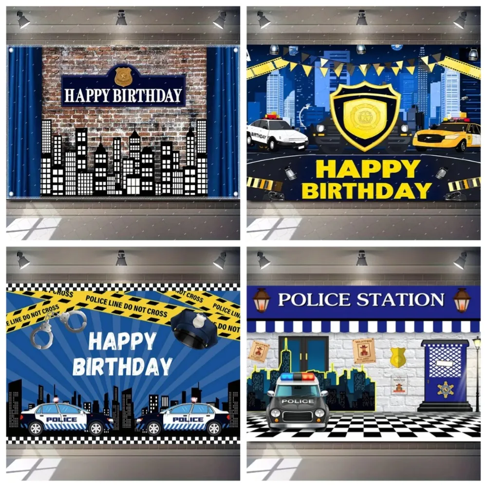 Police Theme Birthday Party Backdrops Cartoon Policeman Kids Baby Shower Decor Banner Photography Background Photo Studio props
Police Theme Birthday Party Backdrops Cartoon Policeman Kids Baby Shower Decor Banner Photography Background Photo Studio props