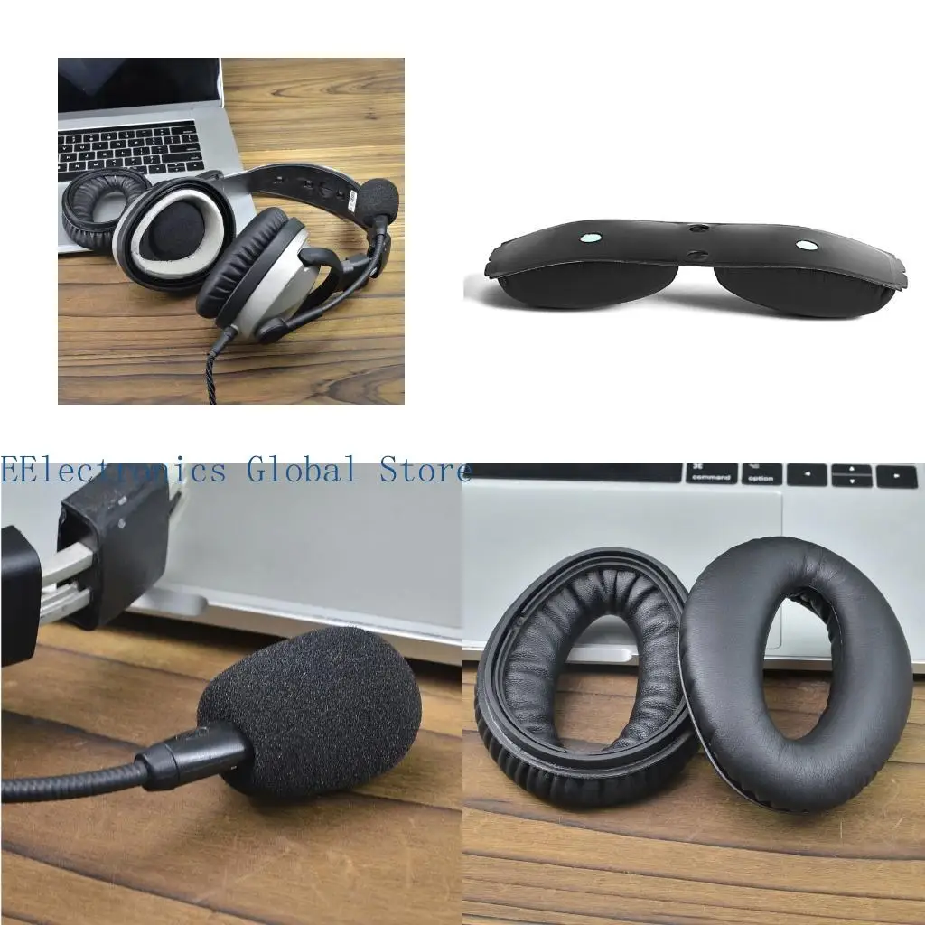 462B Earcup Replacement with Over-Ear Cushions, Headband Cushion, Mic Wind Covers and Mount Bands for Aviation Headphone
462B Earcup Replacement with Over-Ear Cushions, Headband Cushion, Mic Wind Covers and Mount Bands for Aviation Headphone
