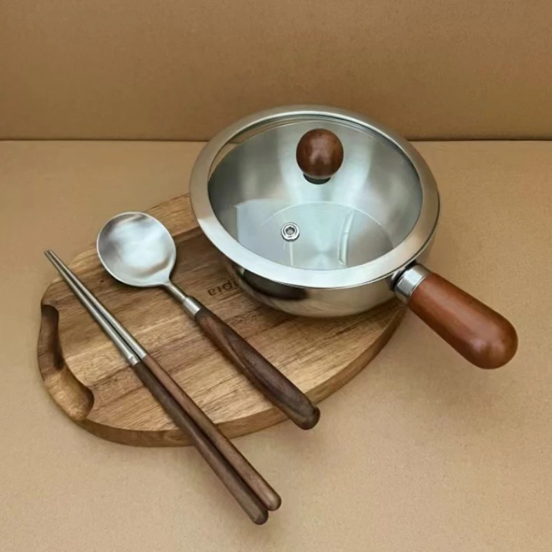 304 Walnut Single-handle Bowl, Uncoated Soup Bowl, Household Salad Baking Rice Bowl with Handle
304 Walnut Single-handle Bowl, Uncoated Soup Bowl, Household Salad Baking Rice Bowl with Handle