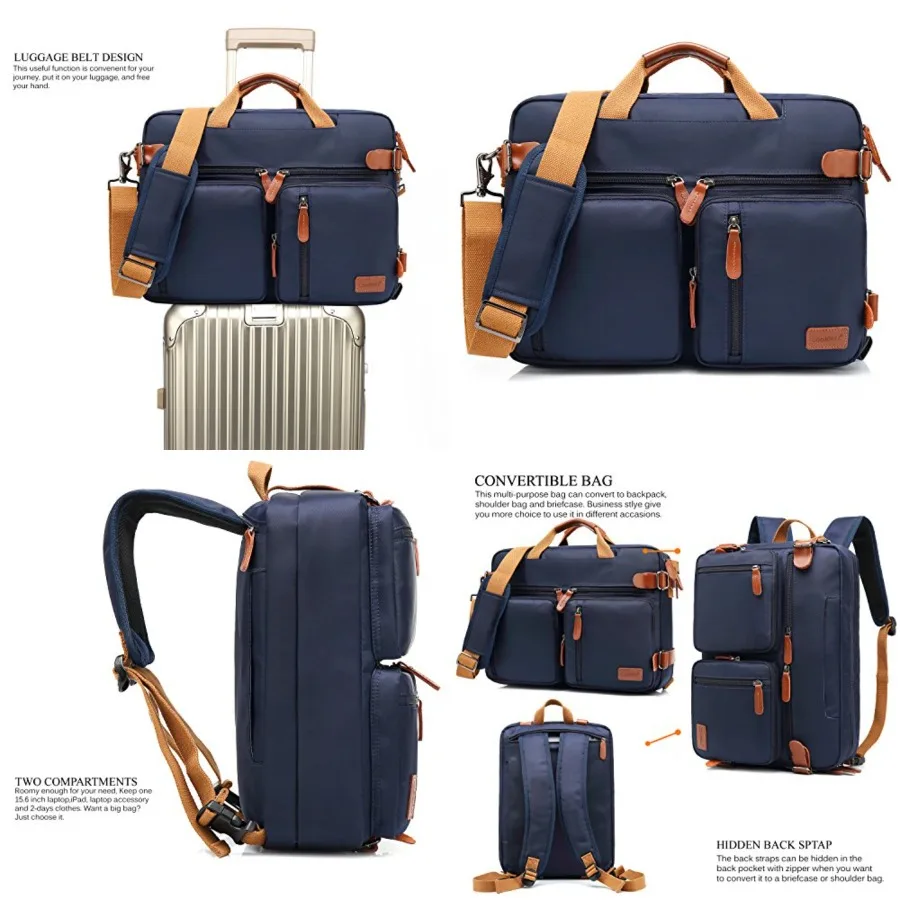 Convertible Backpack Messenger Bag Shoulder Bag Laptop Case Handbag Business Briefcase Multi-Functional Travel Rucksack Fits La
Convertible Backpack Messenger Bag Shoulder Bag Laptop Case Handbag Business Briefcase Multi-Functional Travel Rucksack Fits La