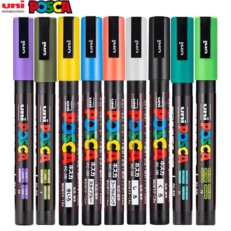Uni Posca Full Marker PC-1M 3M 5M Multi-Colours Acrylic Permanente Rotulador Poster Graffiti Painting Pen For Fabric Rock Metal
Uni Posca Full Marker PC-1M 3M 5M Multi-Colours Acrylic Permanente Rotulador Poster Graffiti Painting Pen For Fabric Rock Metal