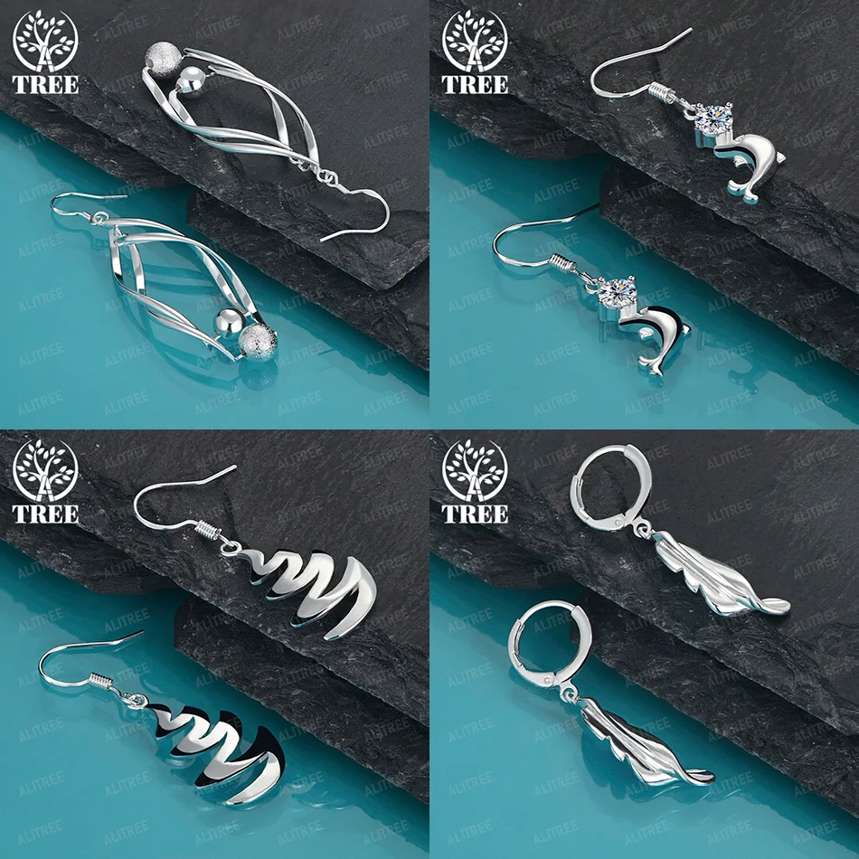 Classic 925 Sterling Silver Water Ripple Beads Feather Dolphin Drop Earrings Women Wedding Party Luxury Jewelry Accessories
Classic 925 Sterling Silver Water Ripple Beads Feather Dolphin Drop Earrings Women Wedding Party Luxury Jewelry Accessories